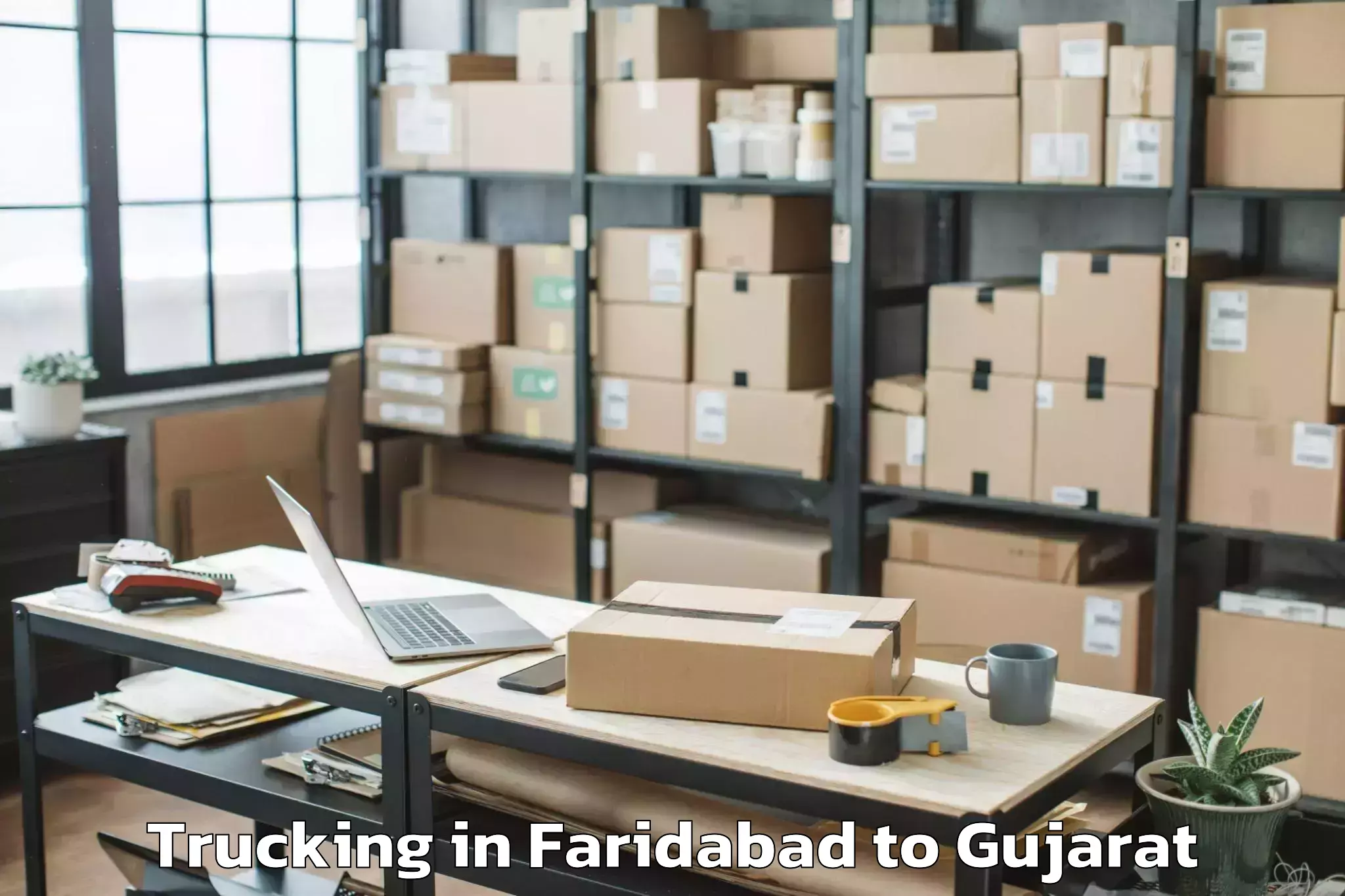 Easy Faridabad to Vadpada Trucking Booking